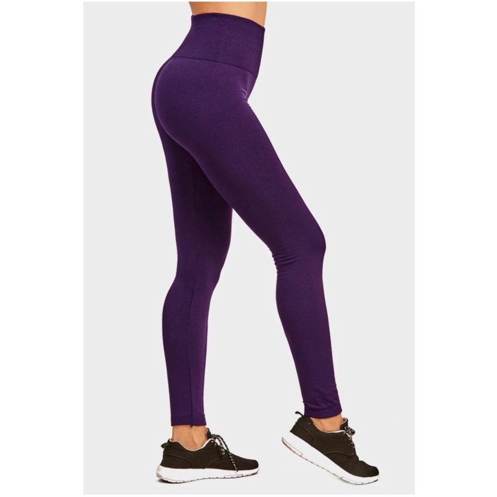 Cozy Tummy Control High Waisted Fleece Lined Leggings - Picture 5 of 5